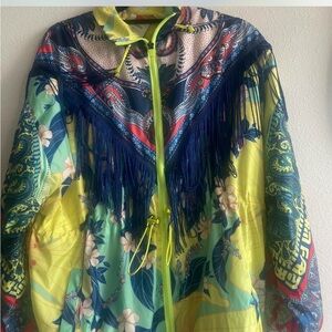 Farm Rio Mixed Scarves
Windbreaker Jacket Womens M
Fringe Trim Paisley Floral